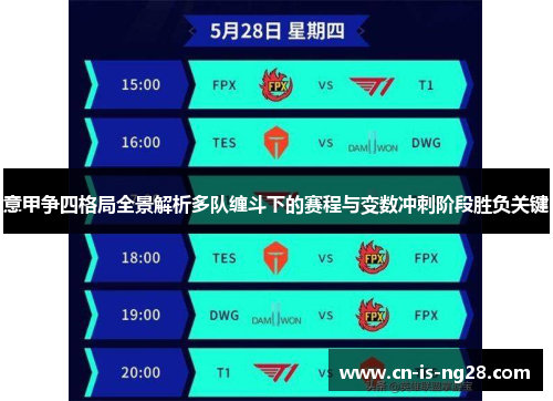 意甲争四格局全景解析多队缠斗下的赛程与变数冲刺阶段胜负关键 意甲争四格局全景解析多队缠斗下的赛程与变数冲刺阶段胜负关键